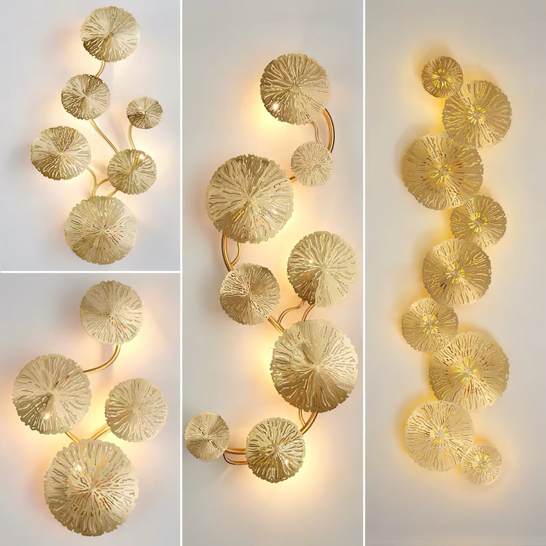 Lotusblad Vägglampa
