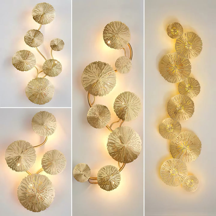 Lotusblad Vägglampa