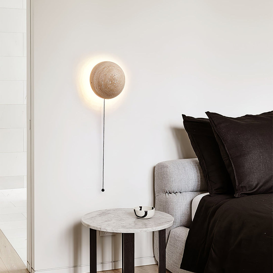 Luna Travertin Vägglampa