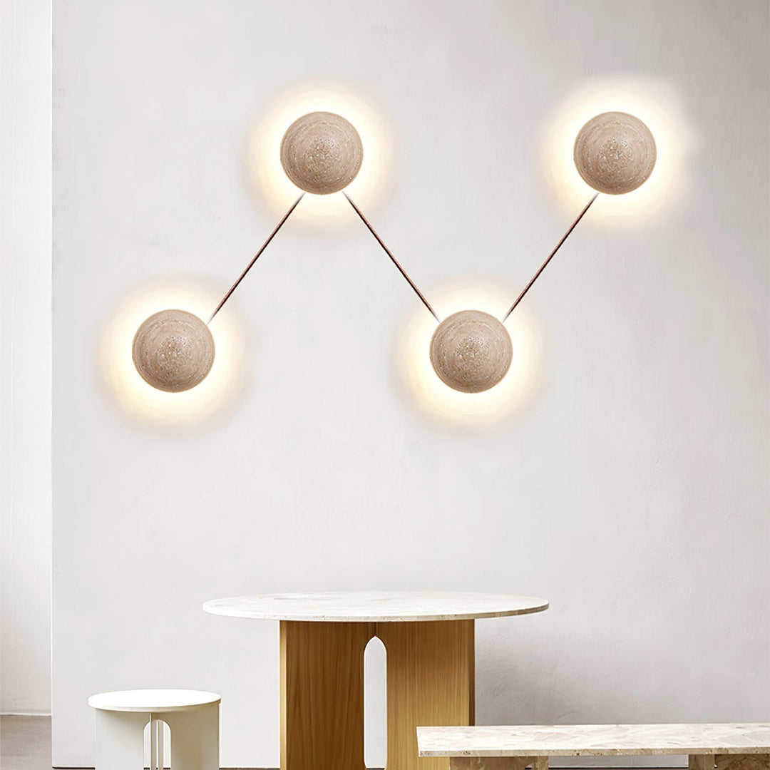 Luna Travertin Vägglampa