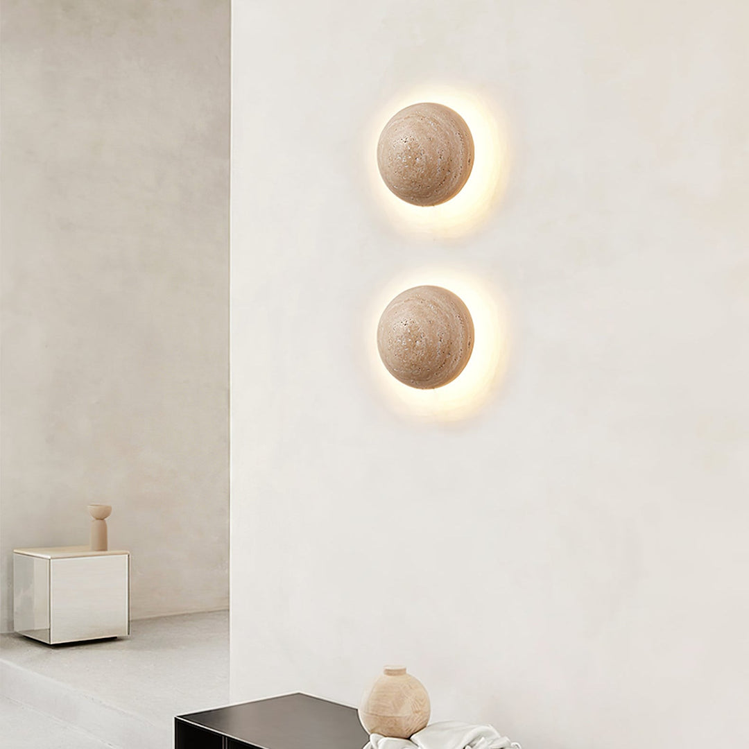 Luna Travertin Vägglampa