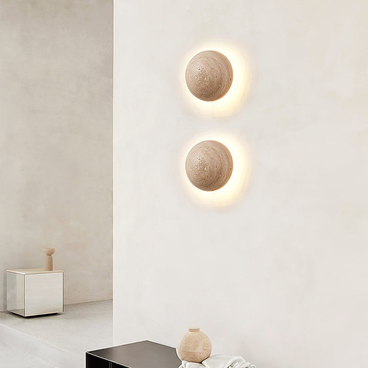 Luna Travertin Vägglampa