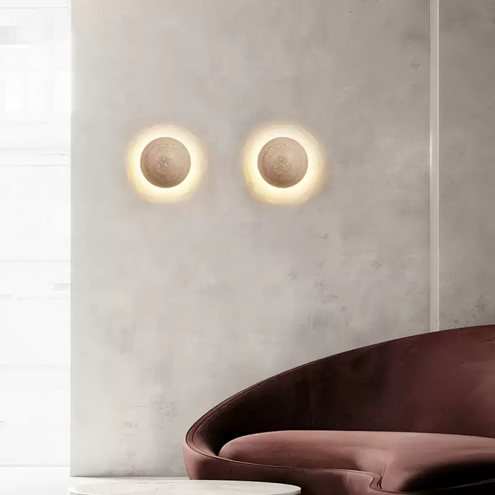 Luna Travertin Vägglampa