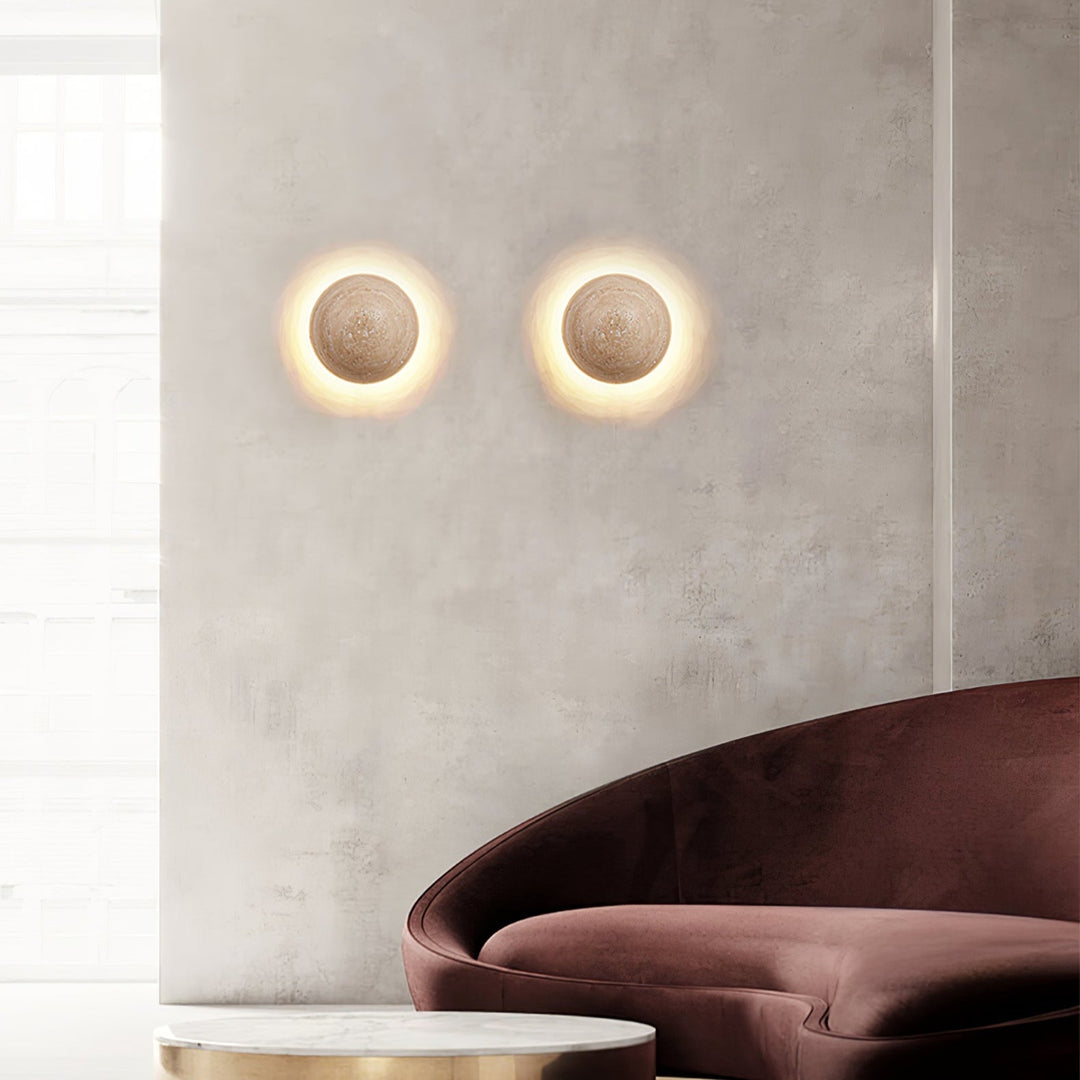 Luna Travertin Vägglampa