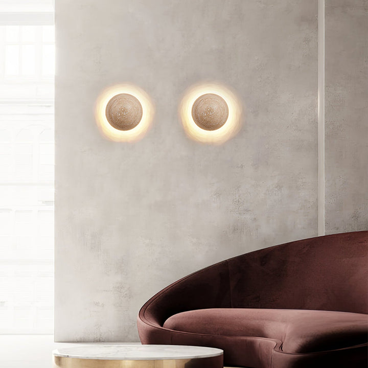 Luna Travertin Vägglampa