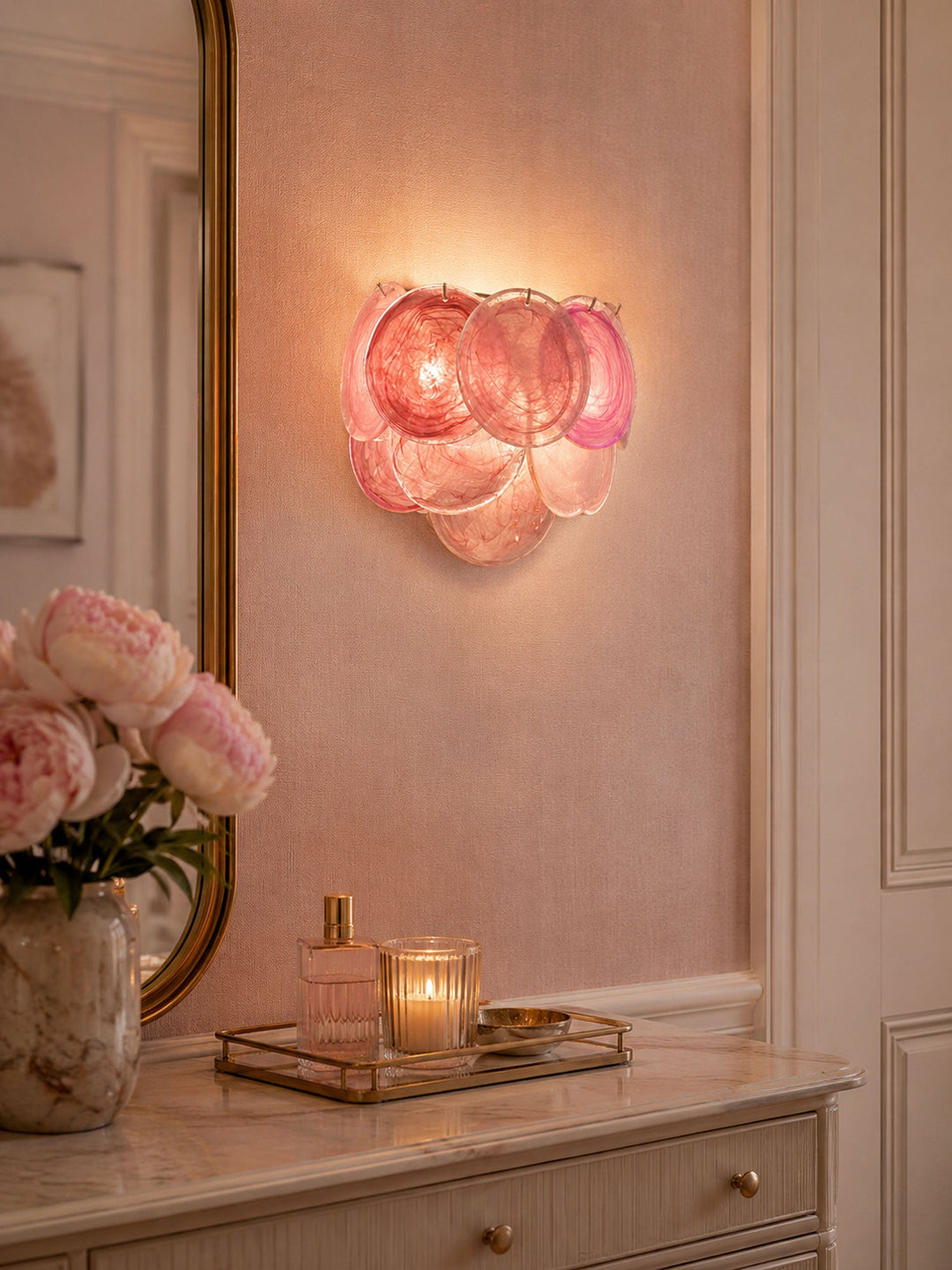 Lunaria Disc Glas Vägglampa