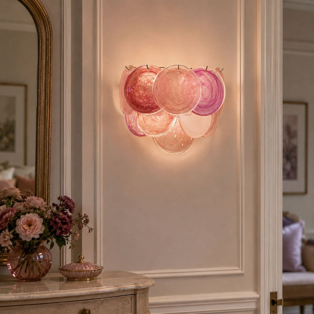 Lunaria Disc Glas Vägglampa