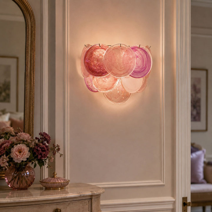 Lunaria Disc Glas Vägglampa