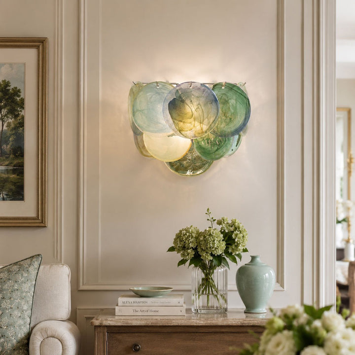 Lunaria Disc Glas Vägglampa