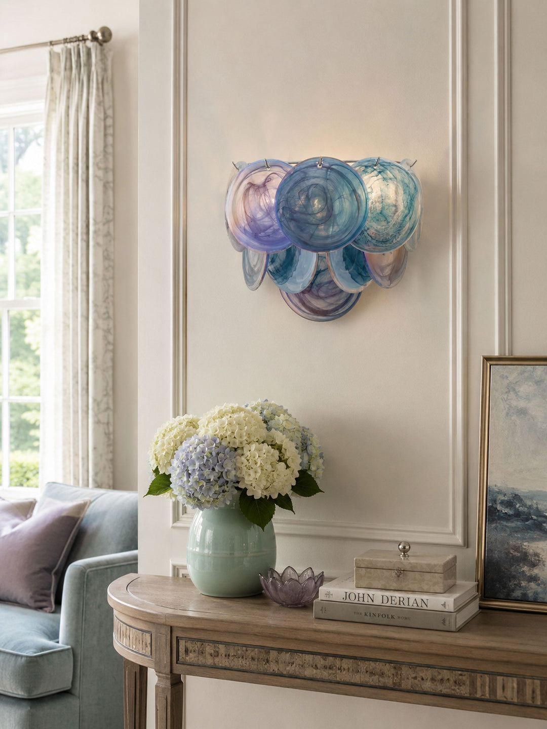 Lunaria Disc Glas Vägglampa