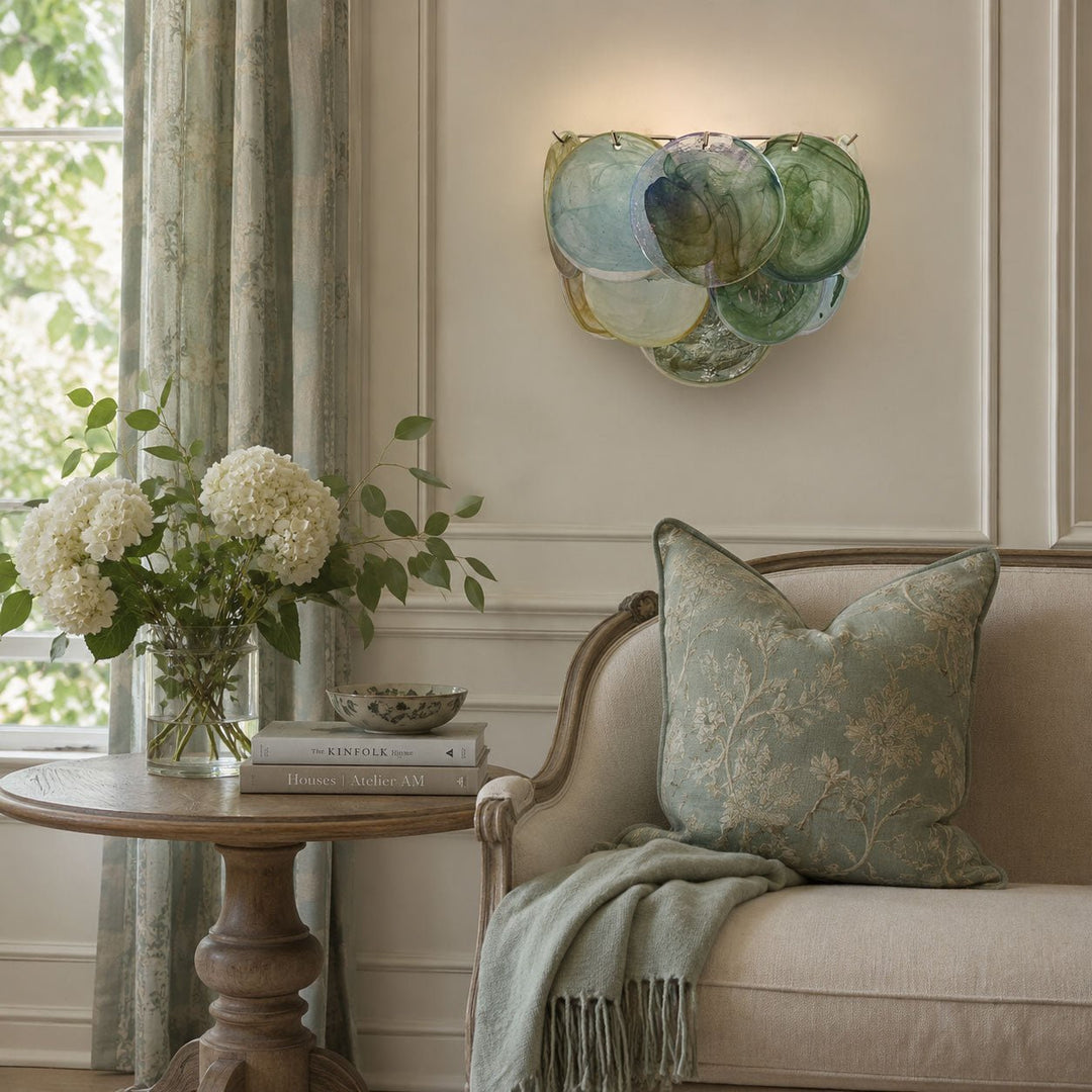 Lunaria Disc Glas Vägglampa