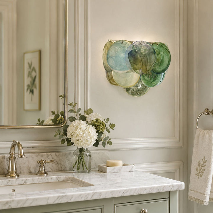 Lunaria Disc Glas Vägglampa