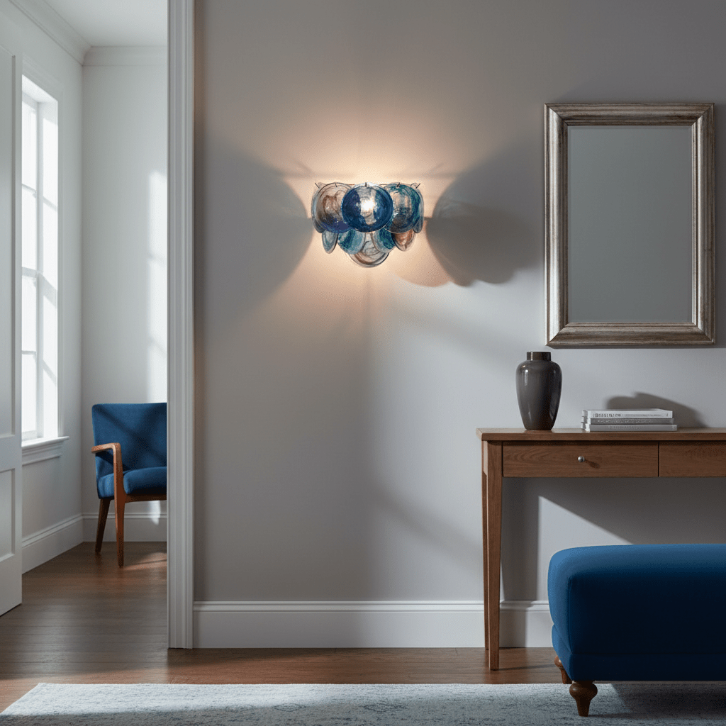 Lunaria Disc Glas Vägglampa