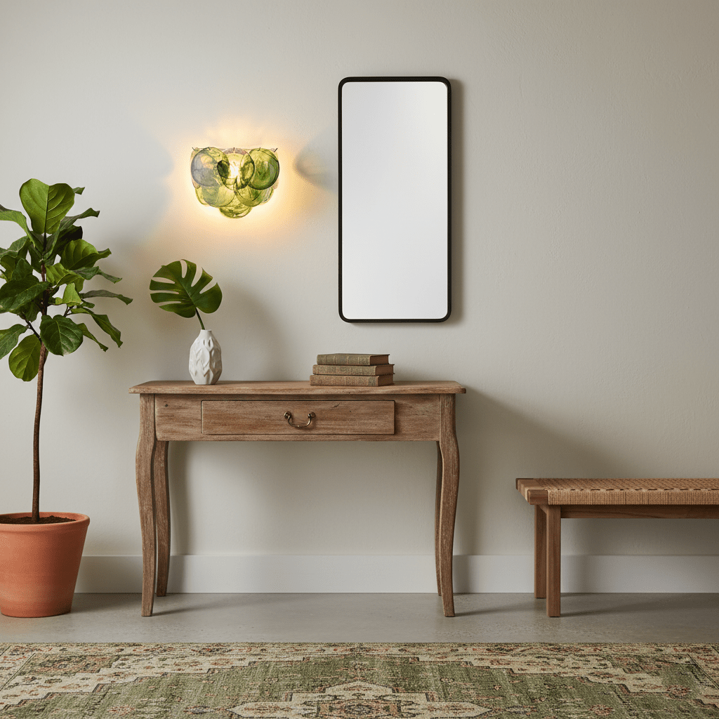 Lunaria Disc Glas Vägglampa