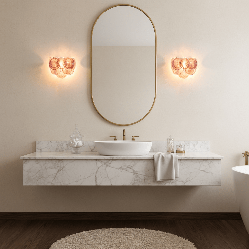 Lunaria Disc Glas Vägglampa