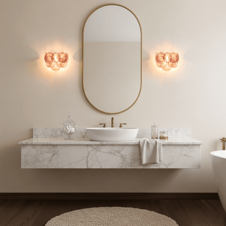 Lunaria Disc Glas Vägglampa