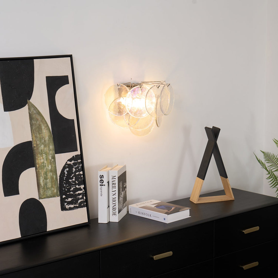 Lunaria Disc Glas Vägglampa