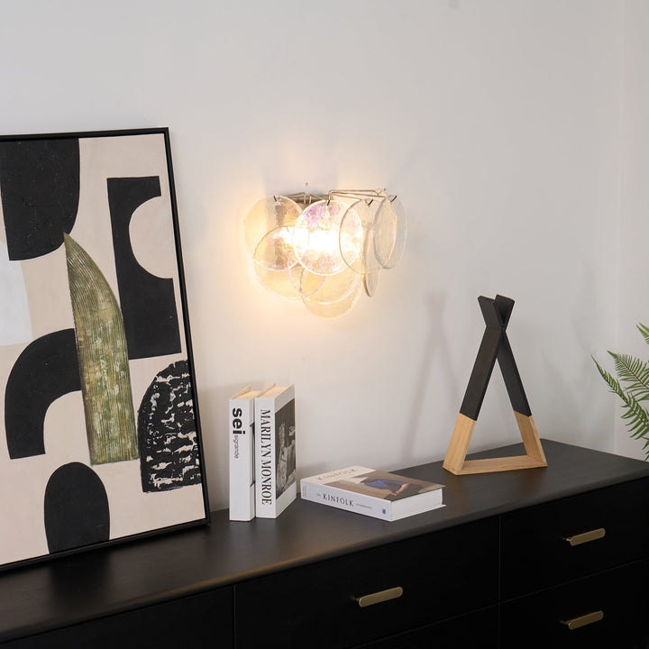Lunaria Disc Glas Vägglampa