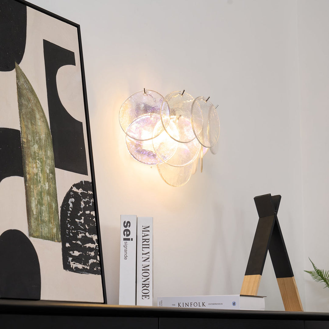 Lunaria Disc Glas Vägglampa