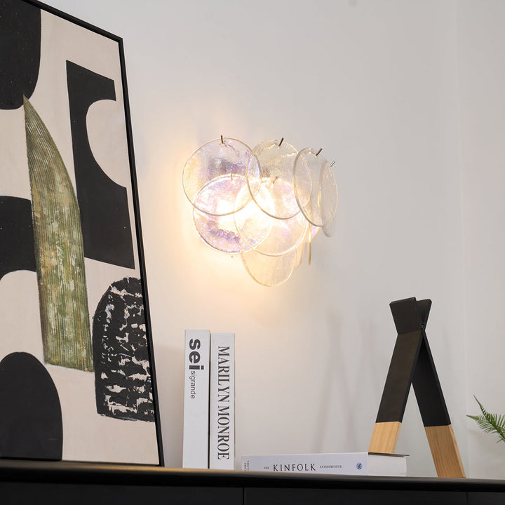Lunaria Disc Glas Vägglampa