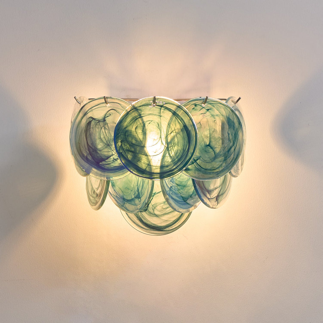 Lunaria Disc Glas Vägglampa