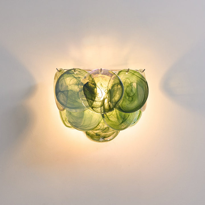 Lunaria Disc Glas Vägglampa