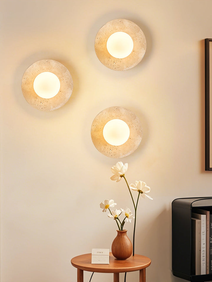 Lunaro Travertine Vägglampa