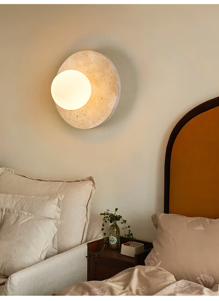 Lunaro Travertine Vägglampa
