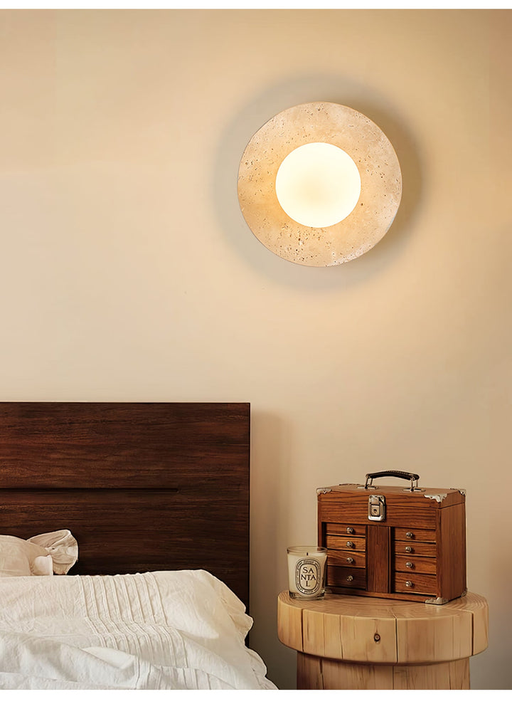 Lunaro Travertine Vägglampa