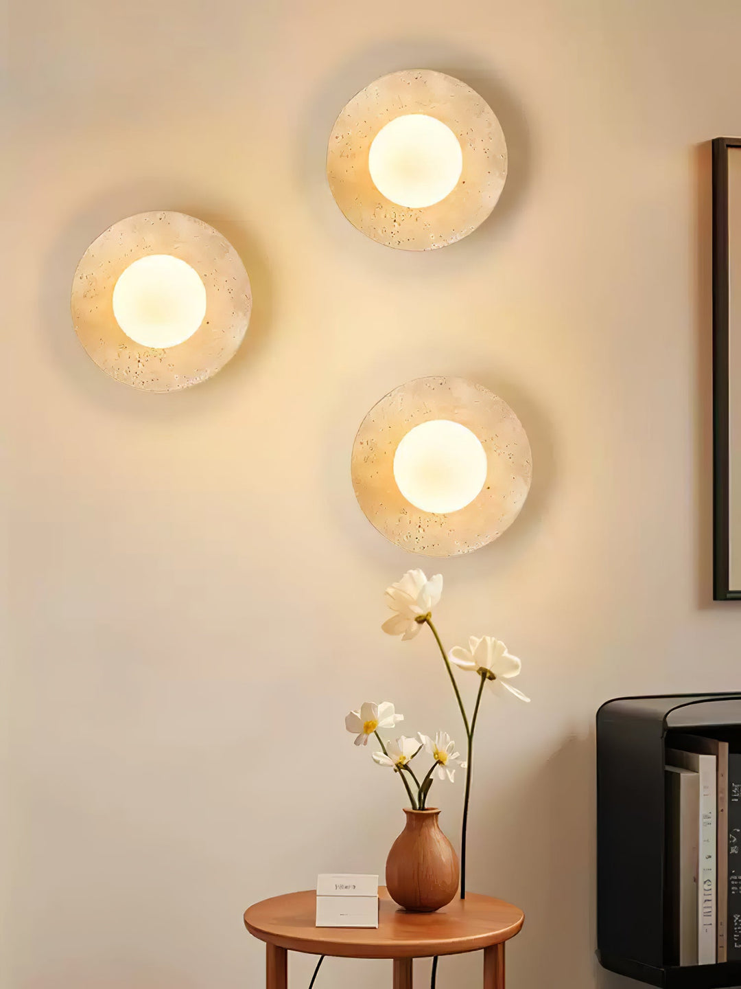 Lunaro Travertine Vägglampa