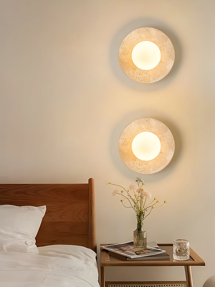 Lunaro Travertine Vägglampa