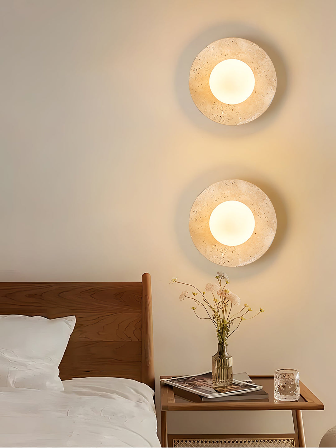 Lunaro Travertine Vägglampa
