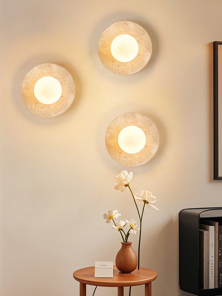 Lunaro Travertine Vägglampa