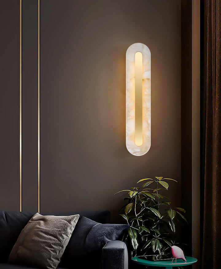 Alabaster Rund Vägglampa