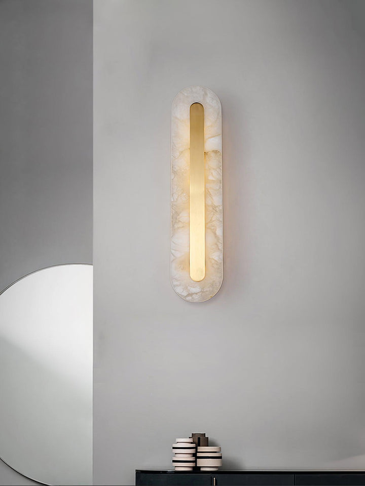 Alabaster Rund Vägglampa