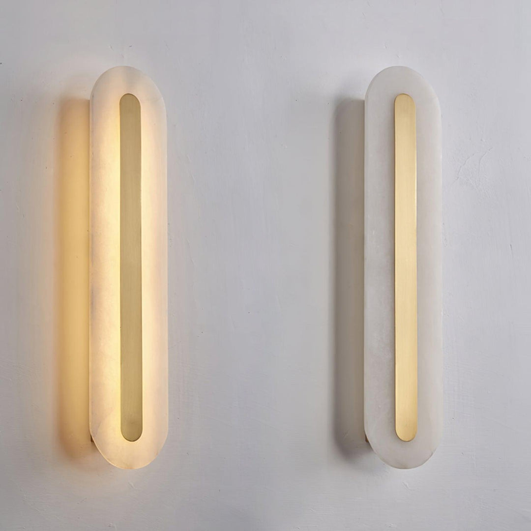 Alabaster Rund Vägglampa