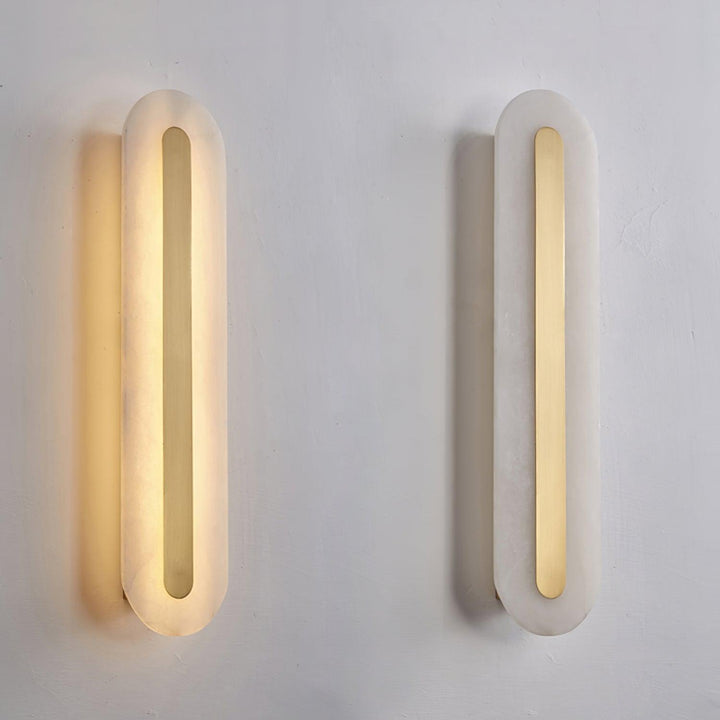 Alabaster Rund Vägglampa