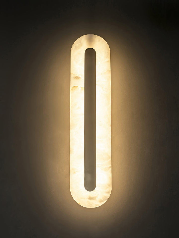 Alabaster Rund Vägglampa