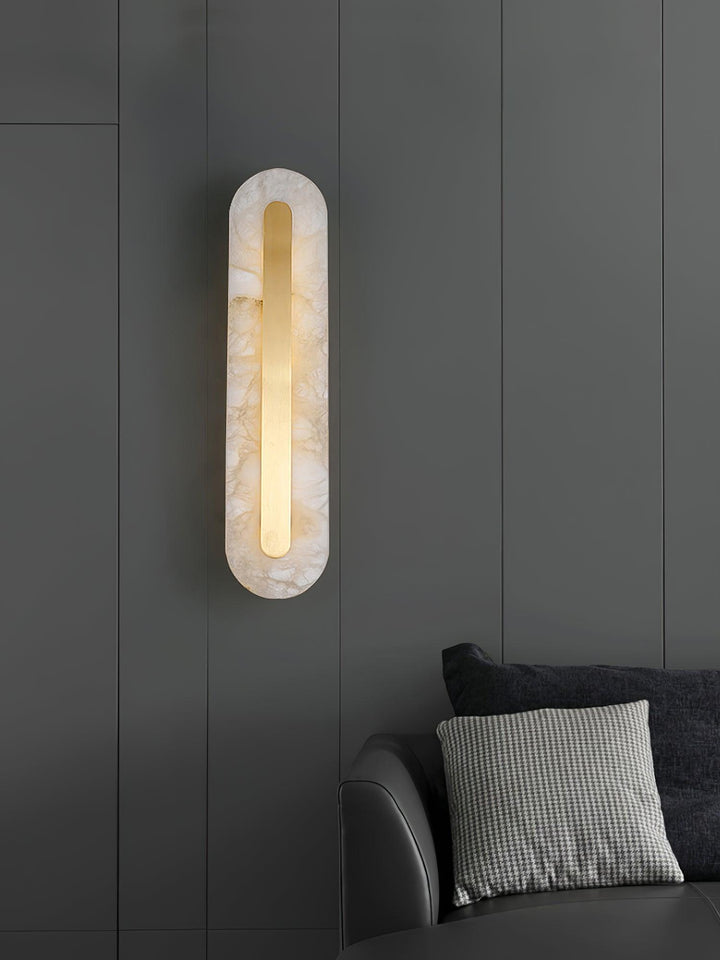 Alabaster Rund Vägglampa
