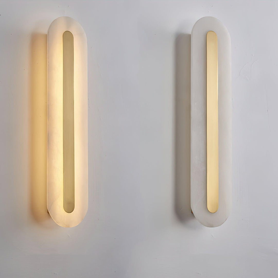 Alabaster Rund Vägglampa