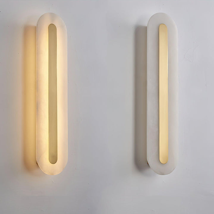 Alabaster Rund Vägglampa
