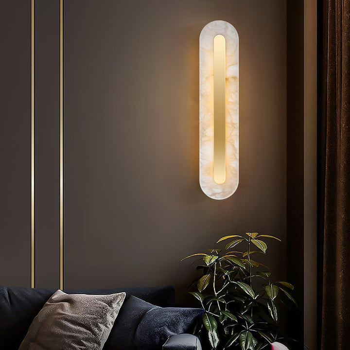 Alabaster Rund Vägglampa