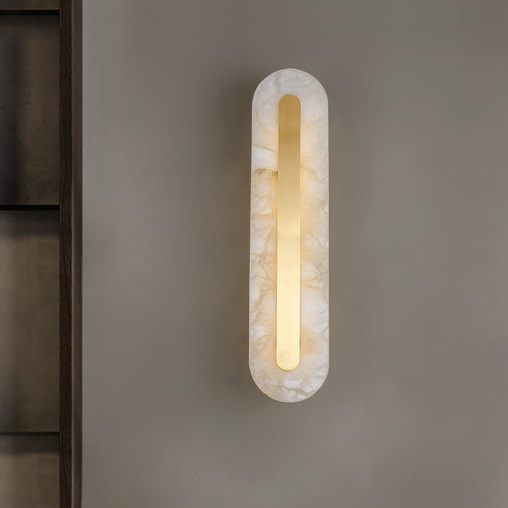 Alabaster Rund Vägglampa