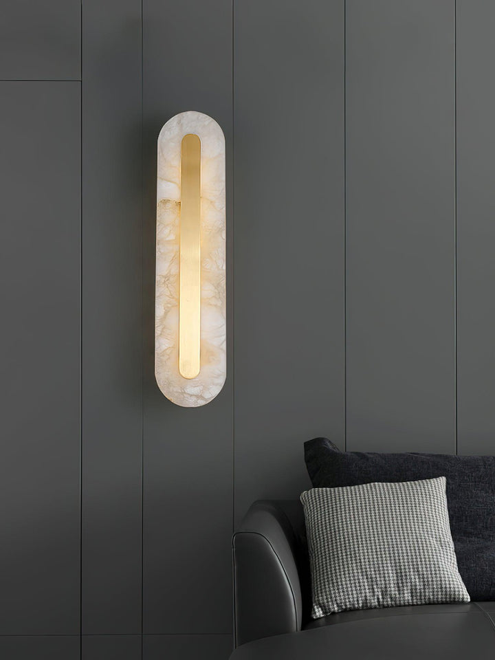 Alabaster Rund Vägglampa