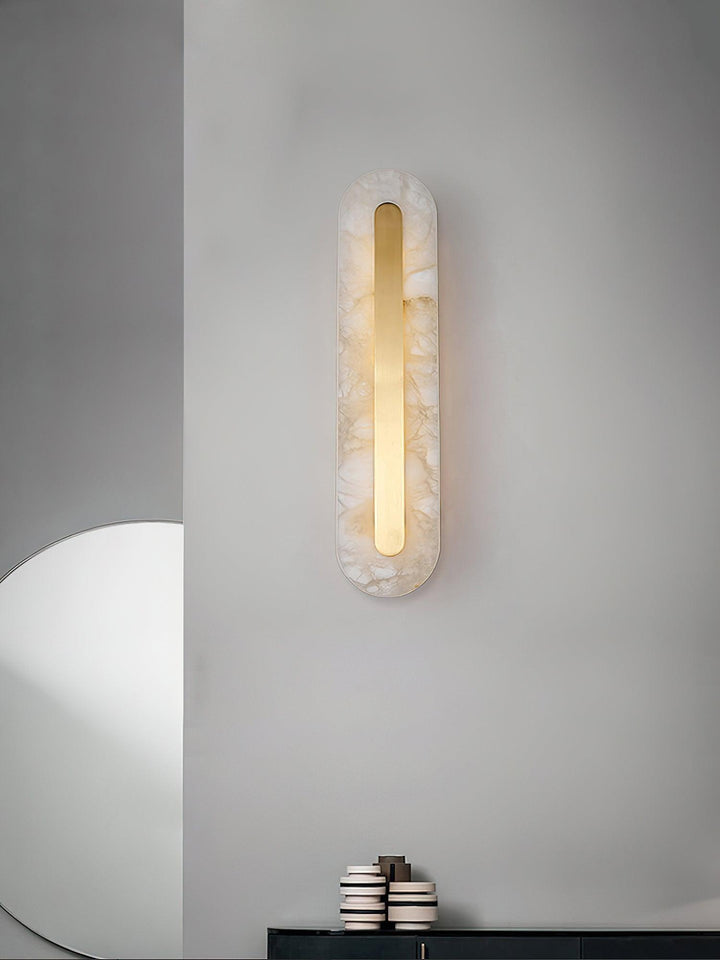 Alabaster Rund Vägglampa
