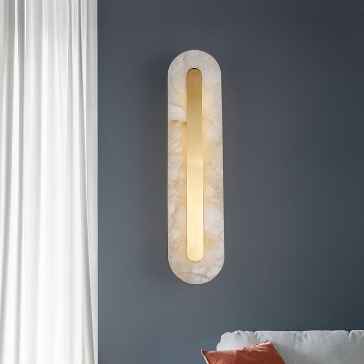 Alabaster Rund Vägglampa