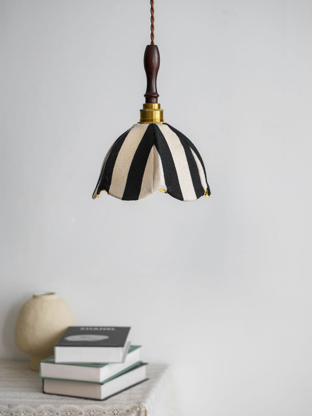 Randig Klocka Hängande Lampa