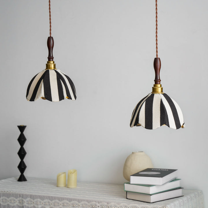 Randig Klocka Hängande Lampa