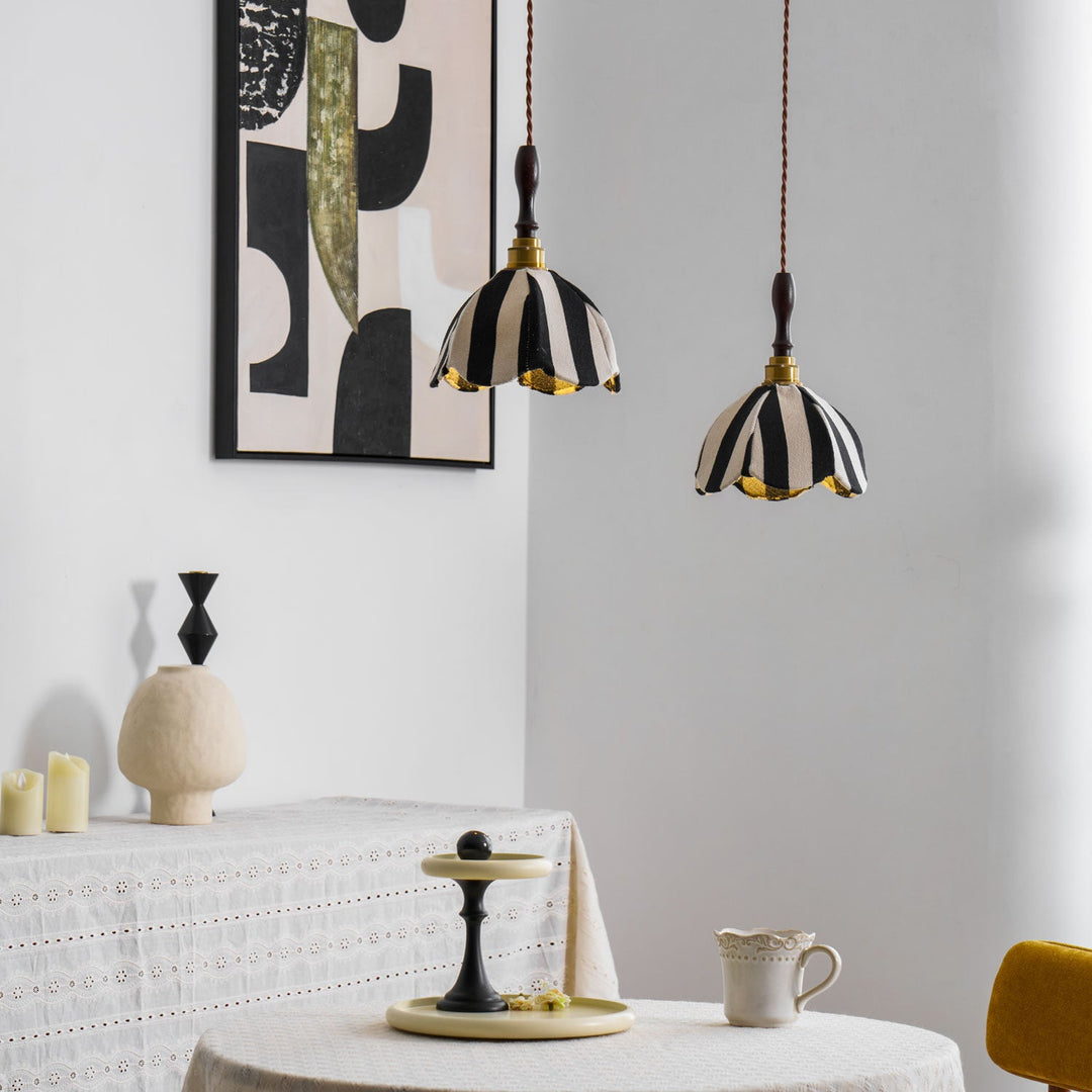 Randig Klocka Hängande Lampa
