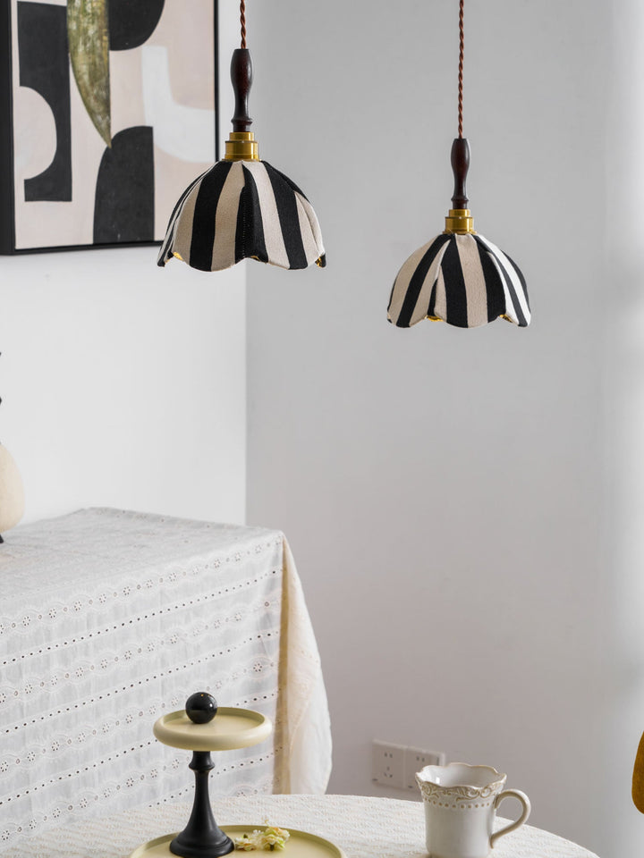 Randig Klocka Hängande Lampa